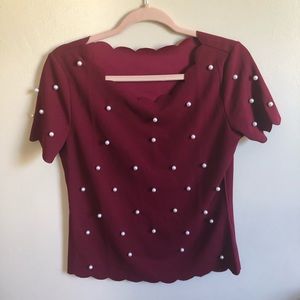 Burgundy top never worn
